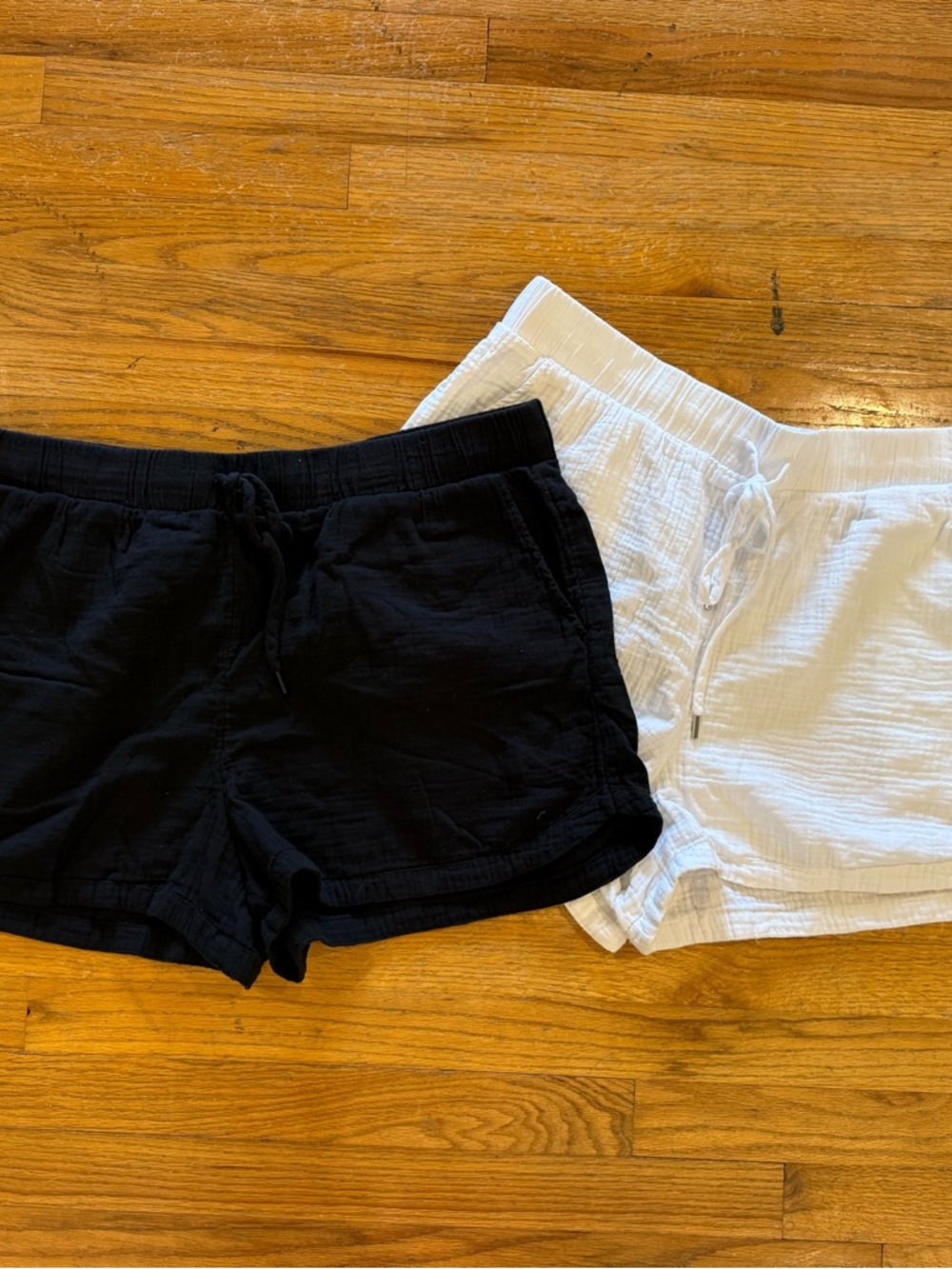 Calia Casual Drawstring Shorts Duo - Black & White